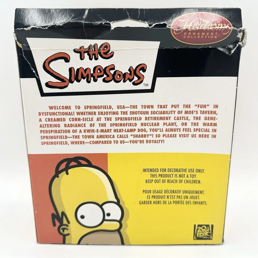 2004 The Simpsons Heirloom Christmas Ornament Collection Homer Bart Lisa Vintage